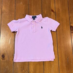 Polo Ralph Lauren Boys Pink Short Sleeve Polo Shirt Size 2T EUC